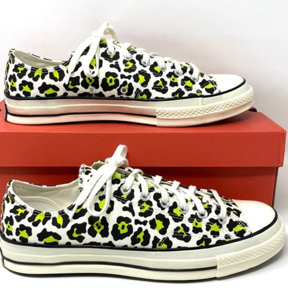 💖MEGA SALE💖Converse CHUCK 70 OX EGRET Black Leopard Print Low Men's 164410C - Picture 1 of 11